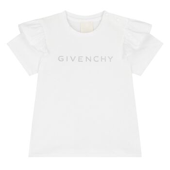 Younger Girls White Logo T-Shirt