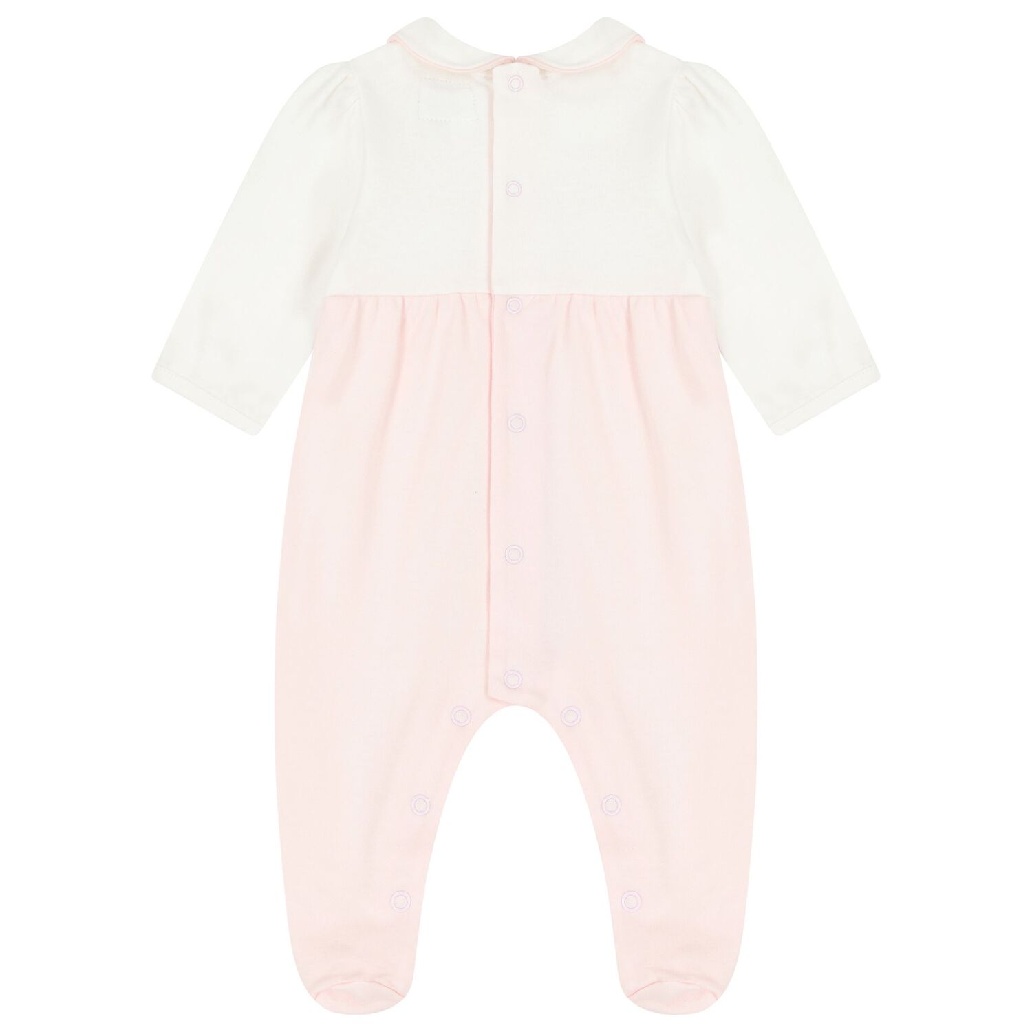 Baby Girls Pink & White Floral Babygrow, 1, hi-res