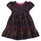 Girls Black Tiered Dress, 1, hi-res