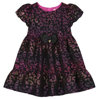Girls Black Tiered Dress