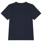Boys Navy Blue Logo T-Shirt, 2, hi-res