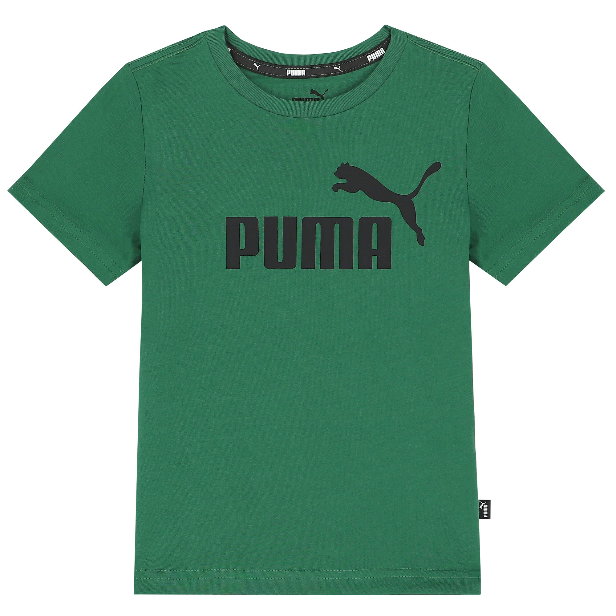 Puma Boys Green Logo T Shirt Junior Couture UK