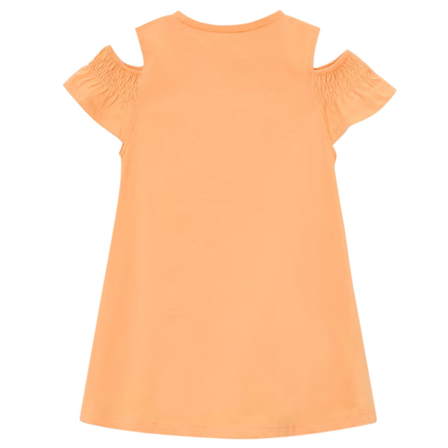 Girls Orange Ruffled Dress Set, 3, hi-res
