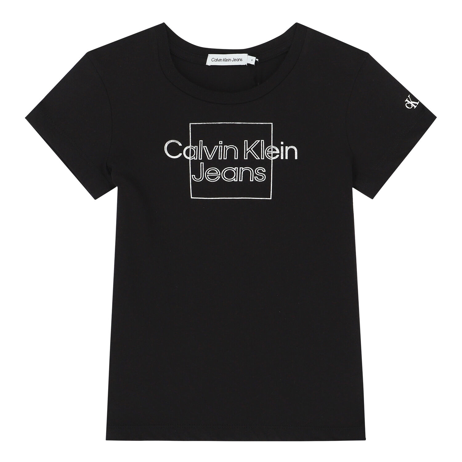 Girls Black Logo T-Shirt, 2, hi-res