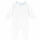 White & Blue Geo Map Babygrow, 2, hi-res