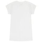 Girls White Teddy Bear Dress, 1, hi-res