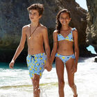 Boys Blue Sicilian Lemon Swim Short, 1, hi-res