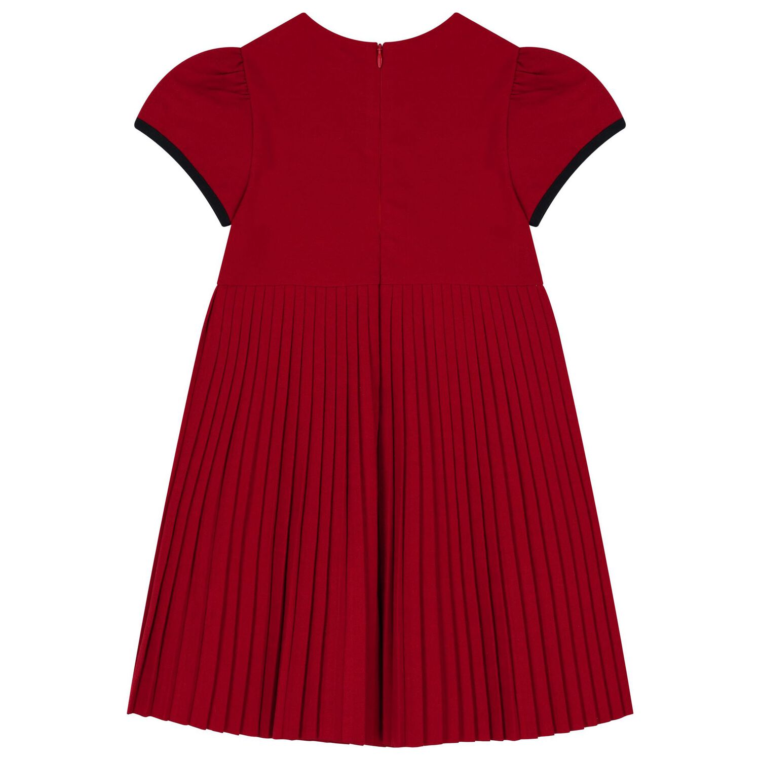 Girls Red Pleated Dress, 2, hi-res