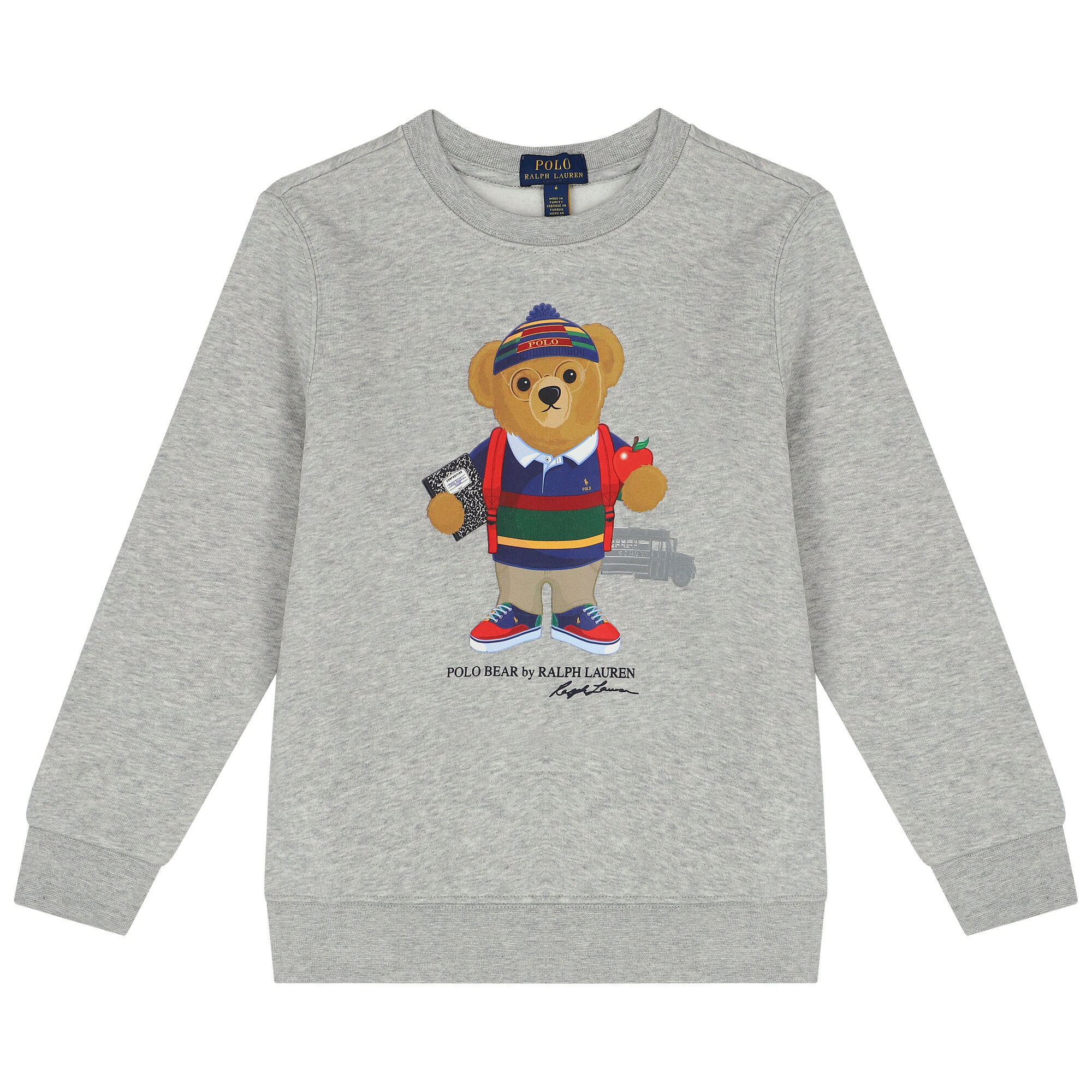 Ralph Lauren Boys Grey Polo Bear Sweatshirt Junior Couture UK