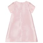 Girls Pink Satin & Pearl Dress, 1, hi-res