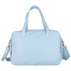 Blue Faux Leather Baby Changing Bag, 3, hi-res