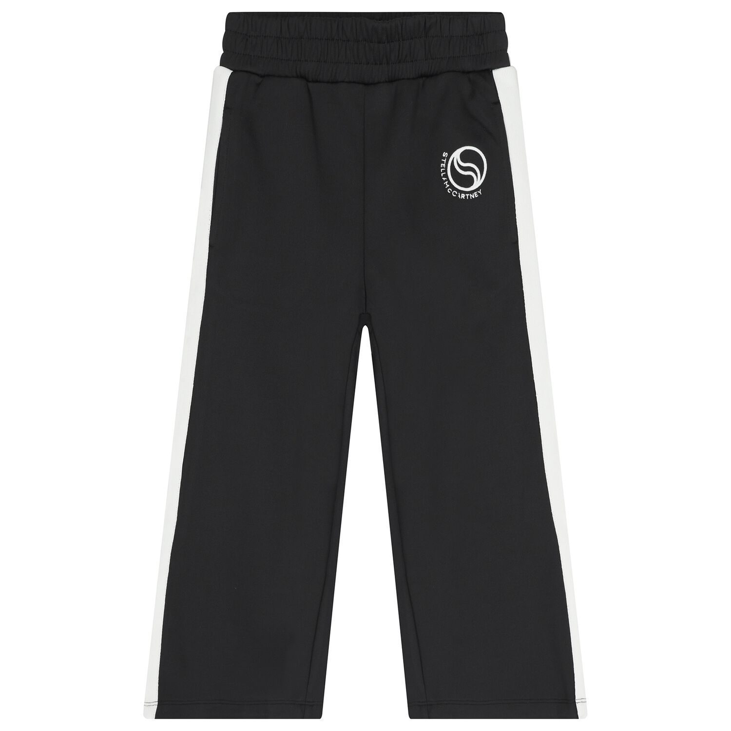 Girl Black Logo Trousers, 1, hi-res