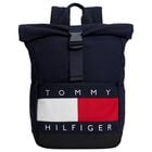 Navy Blue Logo Backpack, 1, hi-res