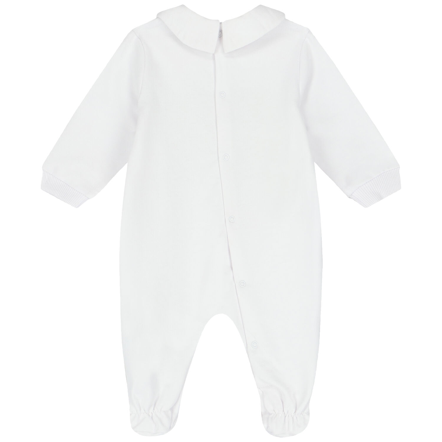 White Teddy Bear Logo Babygrow, 1, hi-res image number null