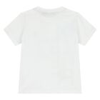 Younger Boys White Logo T-Shirt, 1, hi-res