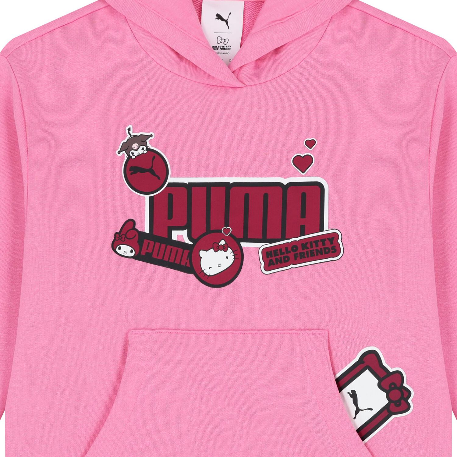 Girls Pink Hello Kitty Hooded Top, 1, hi-res