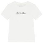 Boys White Logo T-Shirt, 4, hi-res
