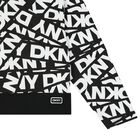 Girls White & Black Logo Long Sleeve Top, 1, hi-res