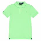 Boys Green Logo Polo Shirt , 1, hi-res