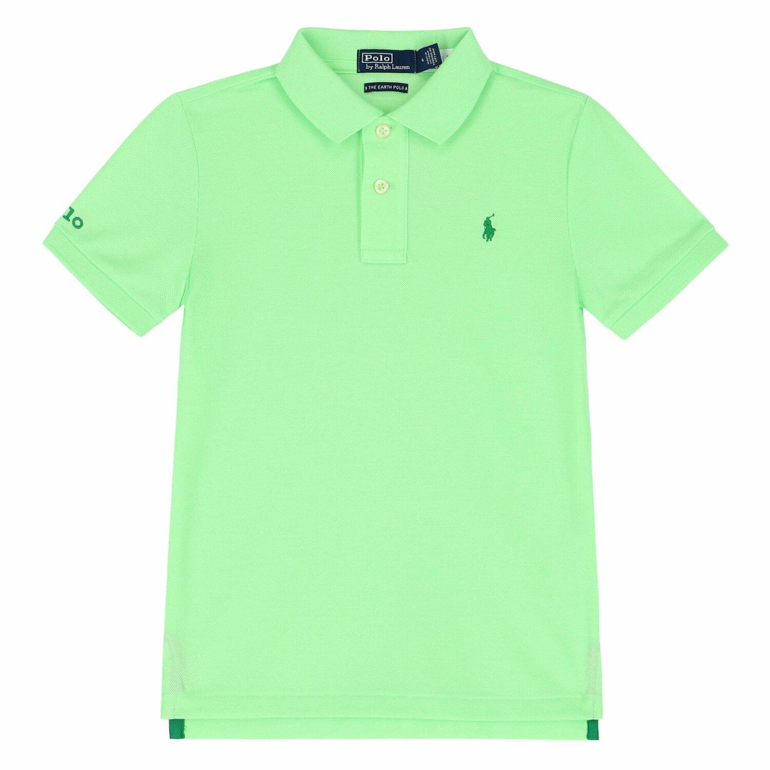 Boys Green Logo Polo Shirt , 1, hi-res