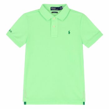 Boys Green Logo Polo Shirt 