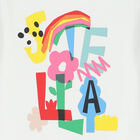 Younger Girls White Logo Sweatshirt, 1, hi-res