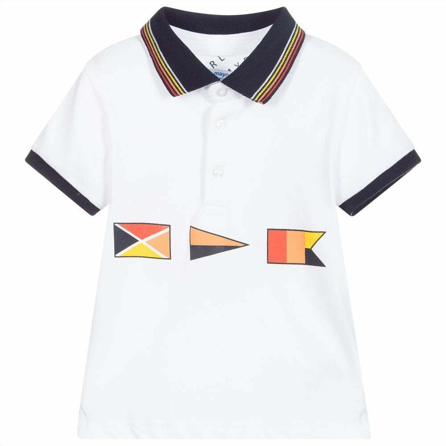 Boys White Polo Shirt, 2, hi-res