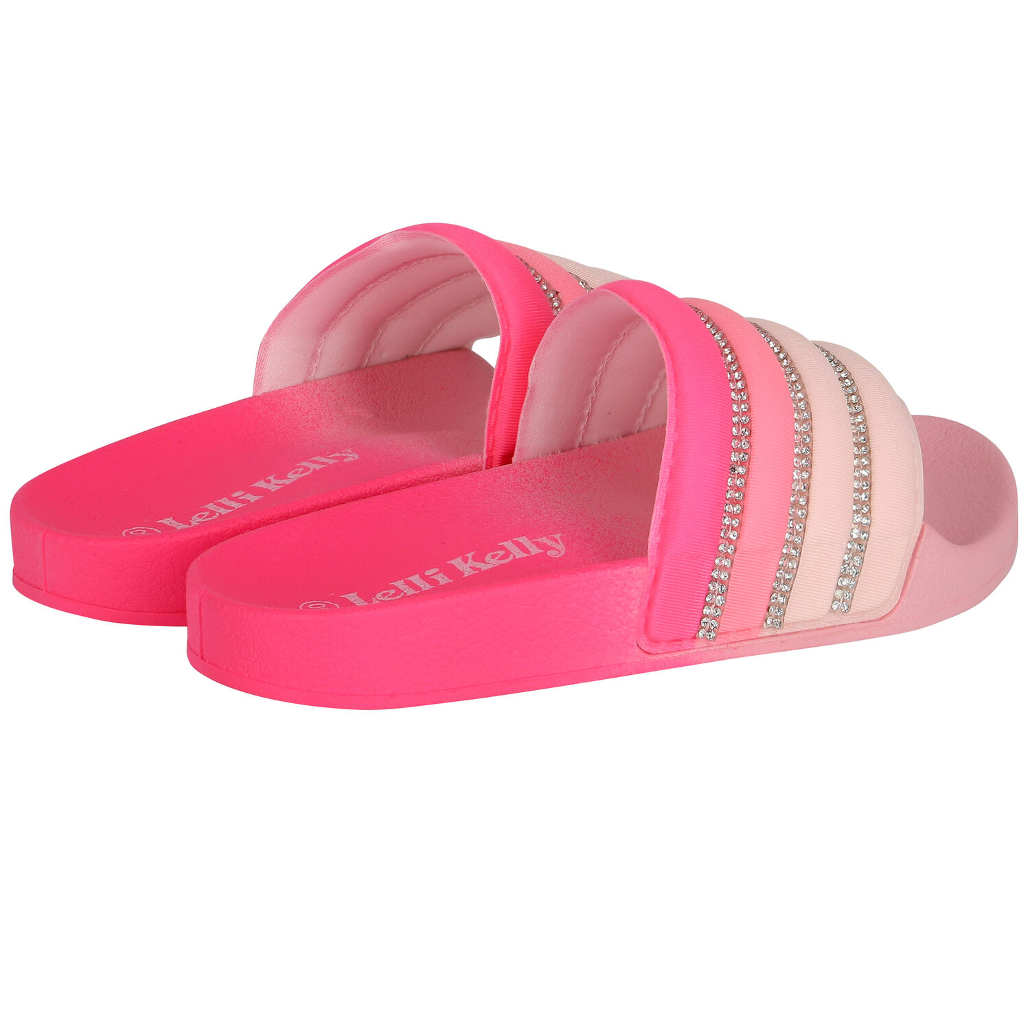 Girls Pink Embellished Sliders, 1, hi-res