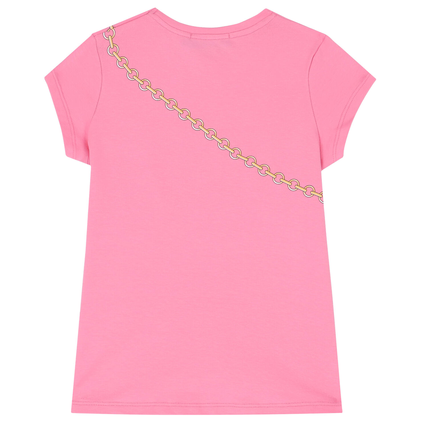Girls Pink Cotton Logo T-Shirt, 1, hi-res
