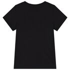 Boys Black Logo T-Shirt, 1, hi-res