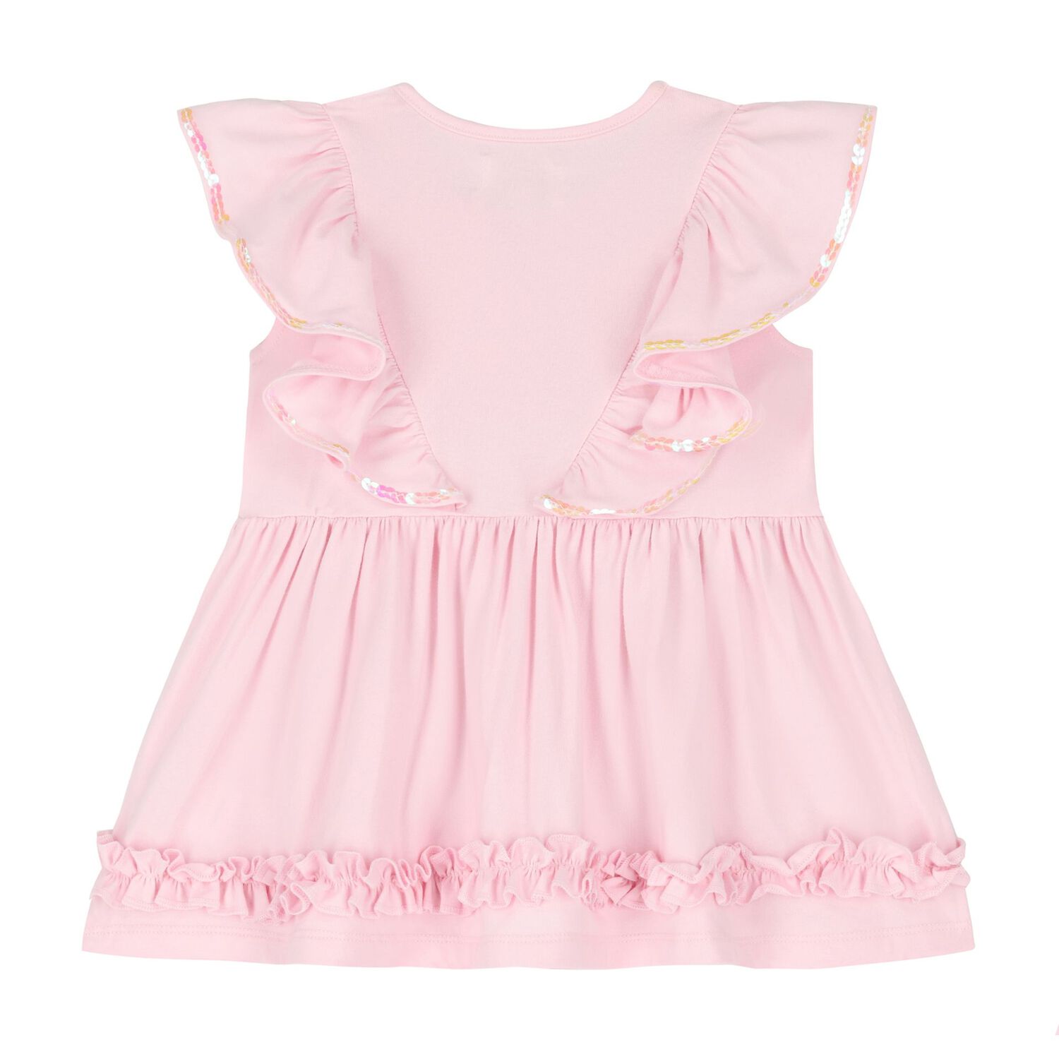 Baby Girls Pink Ruffle Dress, 2, hi-res image number null