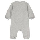 Baby Boys Grey Logo Romper, 2, hi-res