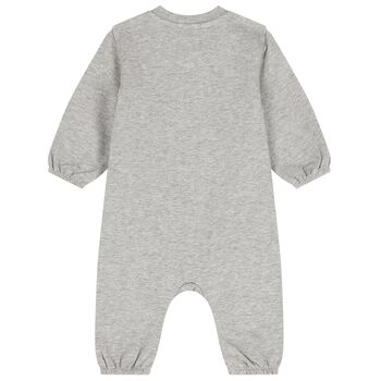 Baby Boys Grey Logo Romper