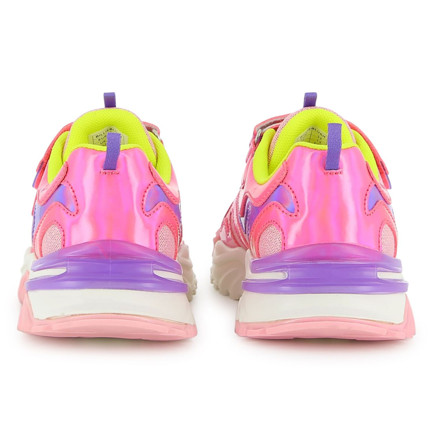 Girls Iridescent Pink Trainers, 1, hi-res