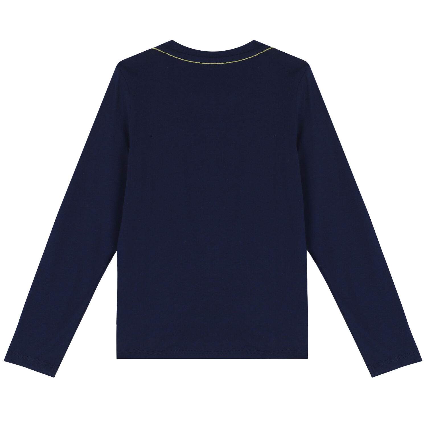 Boys Navy Logo Long Sleeve Top, 3, hi-res
