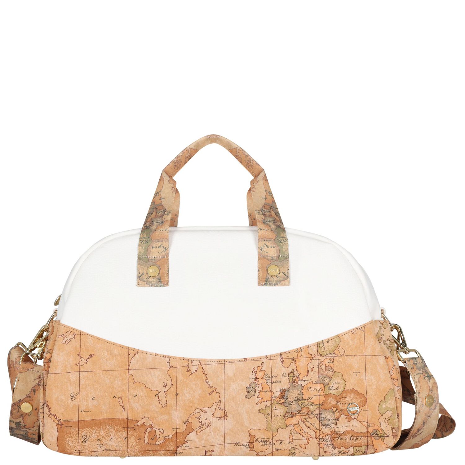 White & Beige Geo Map Baby Changing Bag, 1, hi-res image number null