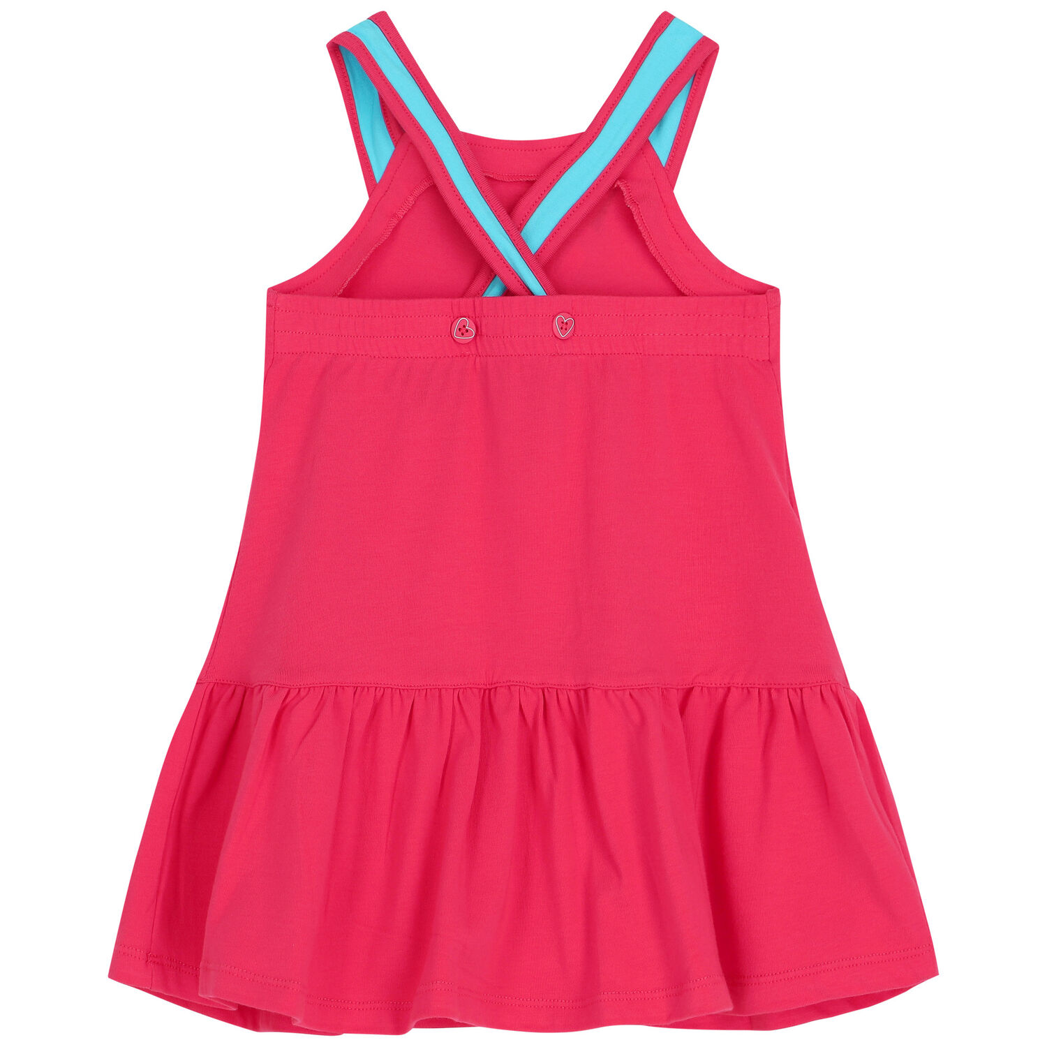 Girls Pink Unicorn Dress, 1, hi-res