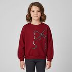 Girls Red & Grey Bow Leggings Set, 2, hi-res