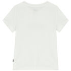 Girls White Logo T-Shirt, 1, hi-res