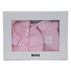 Baby Girls Pink Logo Babygrow Gift Set, 1, hi-res