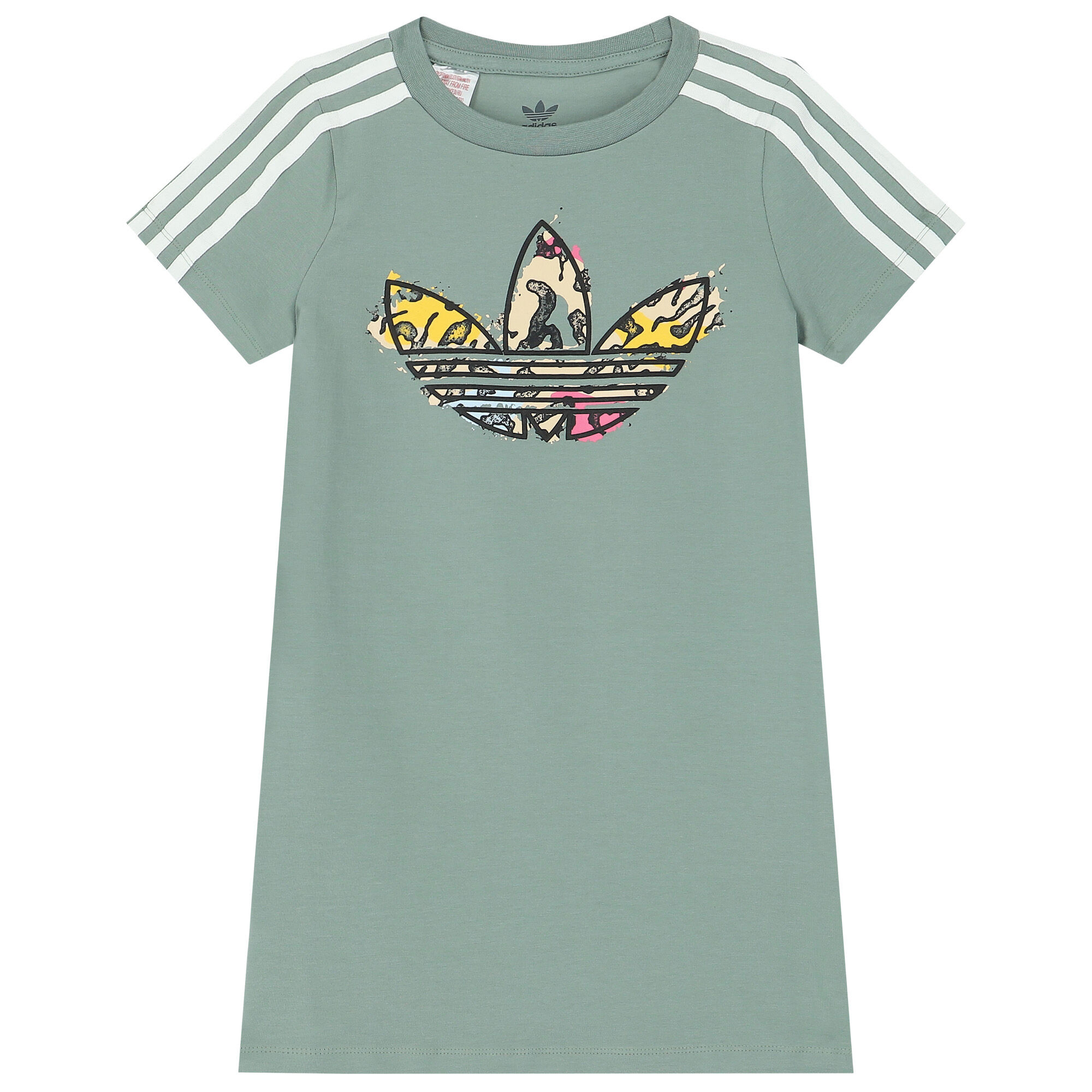 Adidas trefoil dress green hot sale