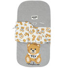 Grey & Ivory Teddy Logo Baby Nest, 1, hi-res