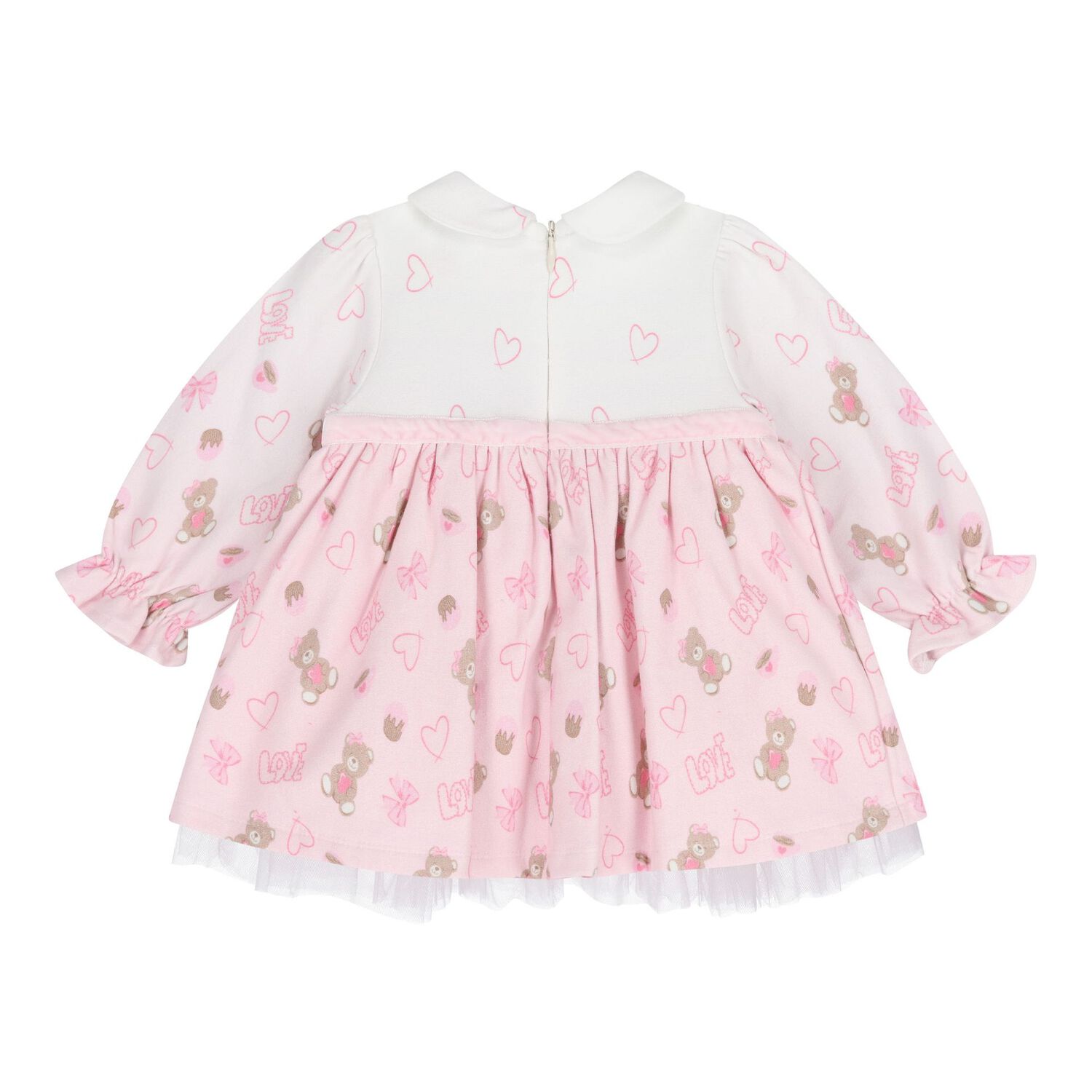 Baby White & Pink Heart Dress, 1, hi-res