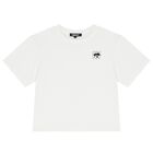 Girls White Logo Heart T-Shirt, 1, hi-res