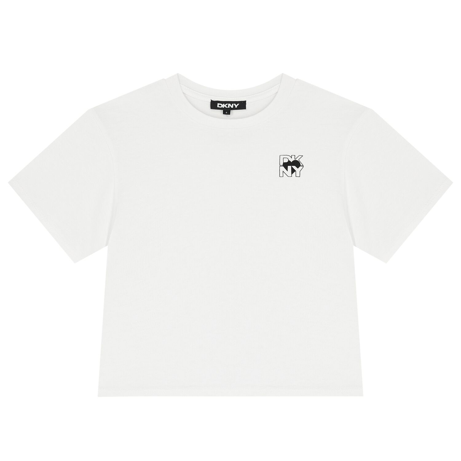 Girls White Logo Heart T-Shirt, 1, hi-res