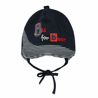 Baby Boys Navy Embroidered Hat