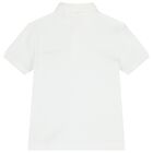 Boys White logo Polo Shirt, 2, hi-res