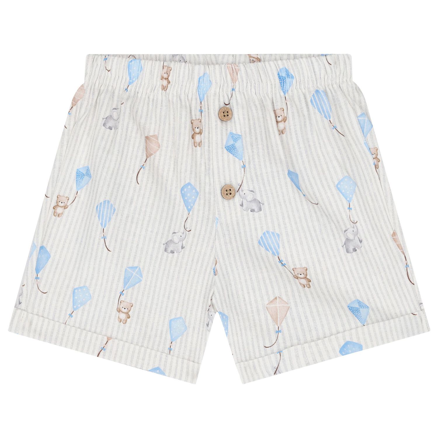 Baby Boys Blue Kite Shorts Set, 1, hi-res