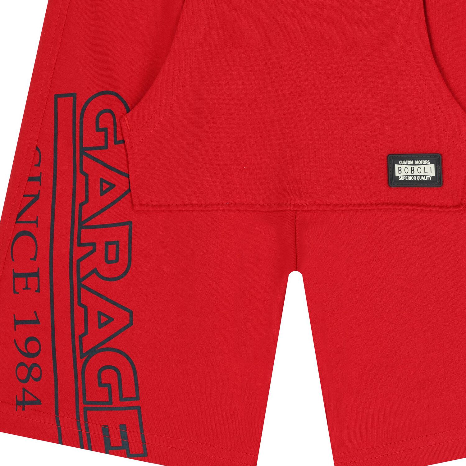 Boys Red Logo Shorts, 1, hi-res