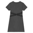 Girls Grey Logo Dress, 2, hi-res